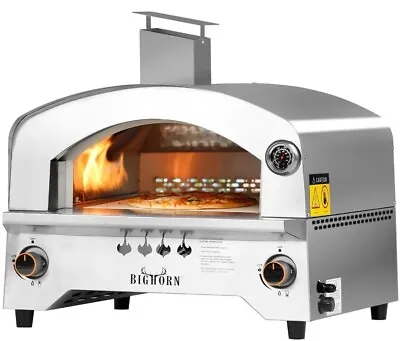 BIG HORN OUTDOORS Gas Pizza Oven Portable Stainless Steel Steak Pizza Maker • $230