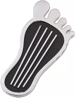 Universal Barefoot Aluminum Gas Pedal Pad Mr Gasket 9645 Chrome/Black NEW • $26.94