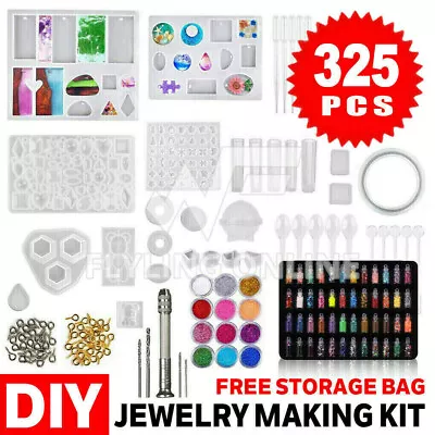 325X DIY Jewelry Mould Handmade Crystal Glue Making Set Resin Silicone Mold Kit • $24.51