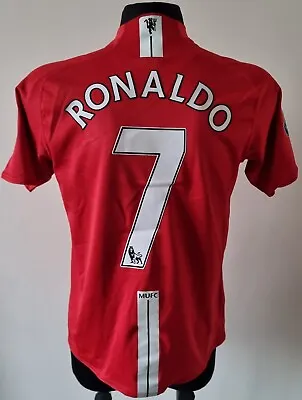 Manchester United 2007-2009 Home Football Nike Man Shirt #7 Ronaldo Size Medium • $180
