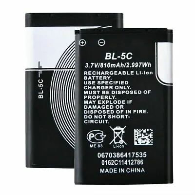 1020mah BL-5C Battery For Nokia N70 N91 N72 E60 1100 3110 3650 7600 1600 Phone • $4.67