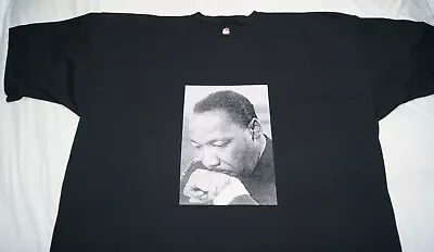 Martin Luther King Jr T-shirt Mens 4XL Epilogue To A King Mlk Short Sleeve Black • $22.49