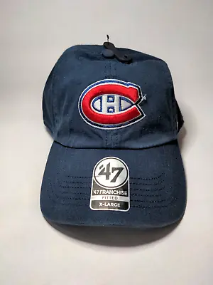 Montreal Canadiens NHL Official '47 Navy Clean Up XL Extra Large Dad Hat NEW • $24.99