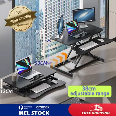 Desktop Monitor Riser Stand Laptop Height Adjustable Stand Computer Shelf • $104.96