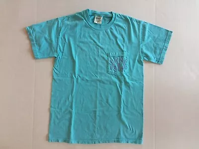 COMFORT COLORS Womens Light Blue Monogramed  NMM  Pocket T-Shirt Sz S • $4.50