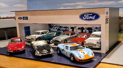 *UK MADE* 1:43 Scale Ready Made Building Ford Showroom & Parking Diorama Garage  • £30.99