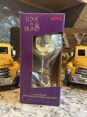 Love Is Blind Golden Goblet Gold 1 Pack Netflix Rare Metallic Wine Glass 🍷 NEW • $33