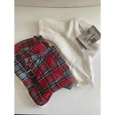 New Zack And Zoey Collection Knit Dog Dress Size Large XL Christmas Plaid Festiv • $5