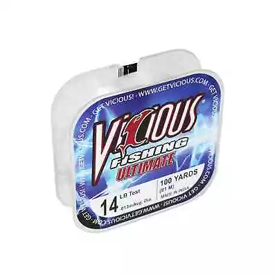 Vicious Fishing Ultimate Clear Blue Fluorescent Mono - 14LB 100 Yards • $5.87