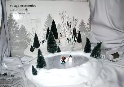 Dept 56 Village Animated Skating Pond Set # 801130 NIB • $99.99