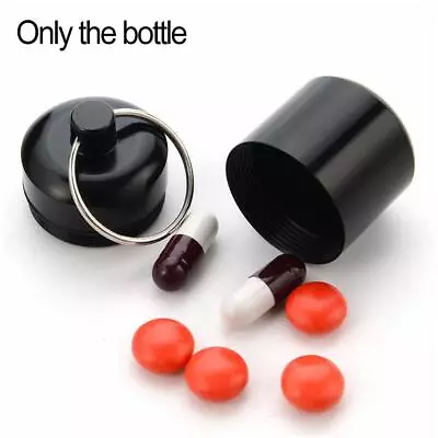 Waterproof Mini Metal Medicine Pill Box Case Bottle Holder Container Keychain4 • $0.01