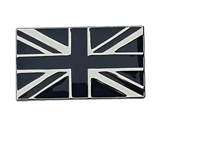 Patriotic Black Union Jack Flag Metal Enamel Pin Badge Great Britain GB UKSeller • £3.95