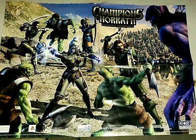 Champions Norrath Realms Of Everquest Poster Retro Gamer Ps4 Ps5 Nes Snes Xbox • £14.24