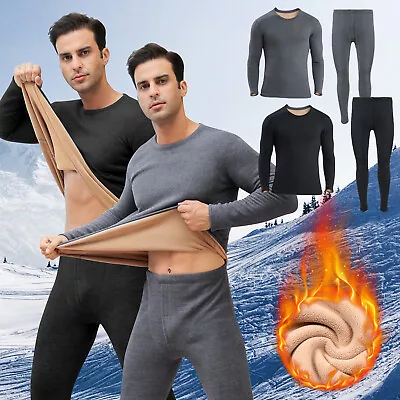 Men's Thick Thermal Underwear Set Winter Warm Long Johns Shirts Tops&Bottom 2PCS • $12.95