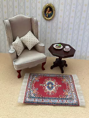 Dolls House Furniture - Armchair Side Table & Accessories • £9.08