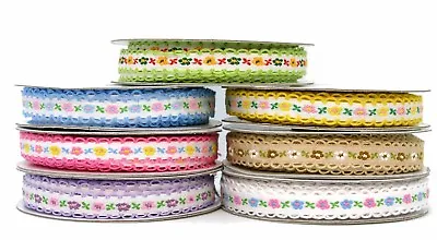 £1.65 • Buy 12mm Scalloped Edge / Lace Edge /picot Floral Embroidered Braid/ribbon /trimming