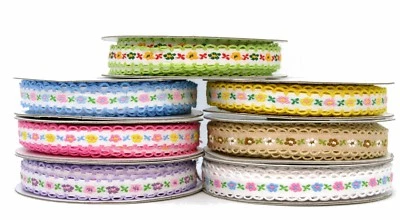 £1.65 • Buy 12mm Scalloped Edge / Lace Edge /picot Floral Embroidered Braid/ribbon /trimming
