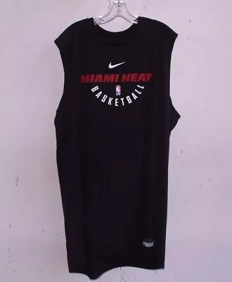 Miami Heat Team Issued Nike Dri-fit Sleeveless Warm-up Shirt 3xlt 3xl Tall • $35