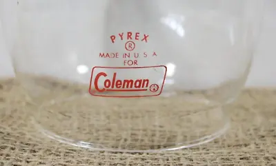Coleman Single Mantle Lantern Red Logo Pyrex Globe 200A 201 202 243 Vintage EX 2 • $29.95