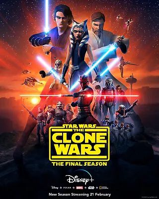 Star Wars The Clone Wars Season 7 Final Season Decal Poster Print Exclusive  632 • $12.99