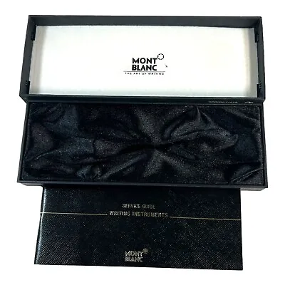 Montblanc EMPTY Pen Storage Box W/ Original Warranty Booklet  Satin Lining Gift • $51.99