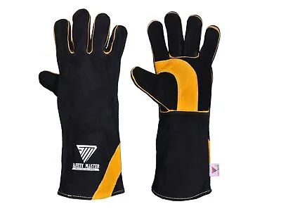 Welders Gauntlets GlovesExtreme Heat ResistantBBQOvenTIGMIGWelding Gloves • £12.98