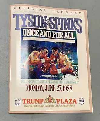 6/27/88 Mike Tyson Vs Michael Spinks Official Boxing Program Once And For All • $29.99