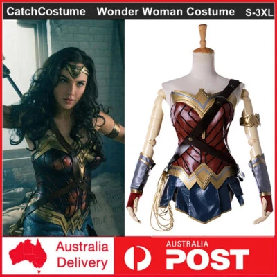 $95.57 • Buy Batman V Superman Deluxe Wonder Woman Cosplay Costume Halloween Superhero Outfit
