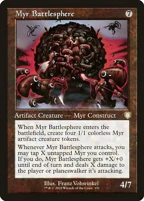 Myr Battlesphere MTG Brothers War Commander Rare NM X1 - Retro Frame Magic Card • $1.99