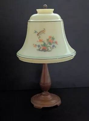 Antique Arts & Crafts Deco Moe Bridges Table Boudoir Lamp Uranium Glass Shade • $195