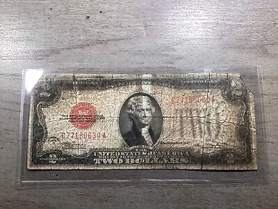 1928-D Series $2 Dollar Large Red Seal U.S. Banknote-0630 A • $19.95