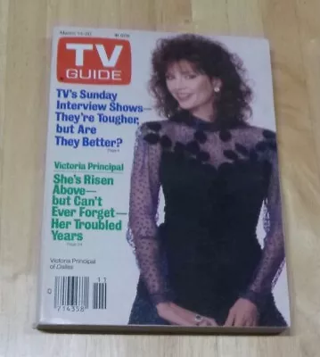 TV Guide March 14-20  1987 Victoria Principal Of DALLAS Charlotte NC Edition • $9.99