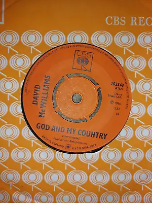 DAVID McWILLIAMS GOD AND MY COUNTRY / BLUE EYES CBS 1966 EX- • £16.99