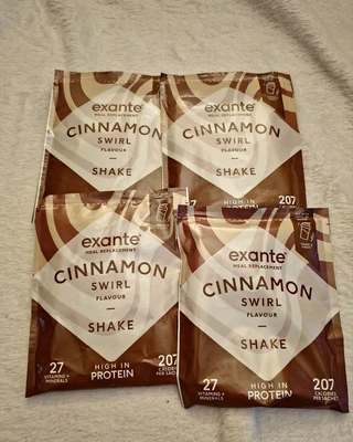 £4 • Buy Exante Meal Replacement Shakes Cinnamon Swirl X 4