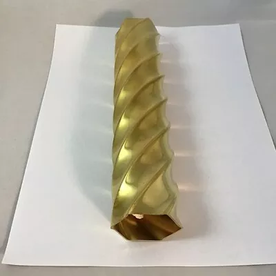 Brass Tubing Polished/2  Twisted Hexagonal 8-3/4  Length/ .045  Thickness • $10.99