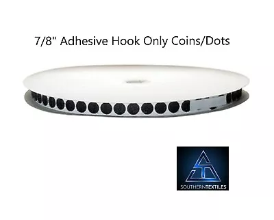 7/8-inch Adhesive Black Coin Dots (Hook Side Only) Fasteners Sticky Tape • $4.99