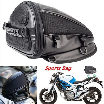 Portable Motorcycle Sports Waterproof Back Seat Carry Bag Luggage Tail Saddlebag • $26.30