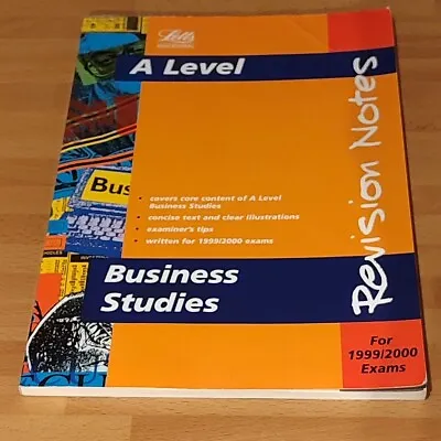 A'Level Advanced Level Business Studies: Revision Notes (Paperback Book 1998) • £1.10