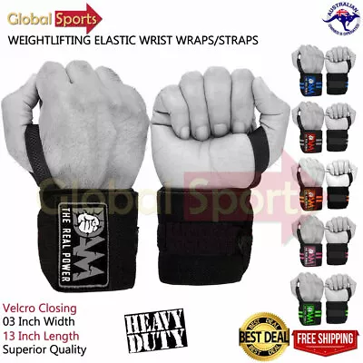 Wrist Wraps Weight Lifting Gym Training Support Straps Fitness Black-red Dam • $7.99