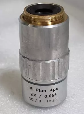 Used MITUTOYO M Plan Apo 2 X /0.055 ∞ / 0   F=200  Microscope Objective Lens • $349.90