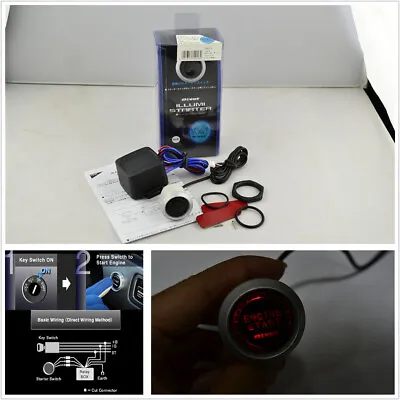 Frosted Matte Car SUV Engine Start Push Button Switch Ignition Starter Touch Kit • $18.17