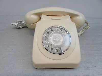 Retro Rotary Finger Dial Telephone Handset 746 GEN 79/2 Ivory W/ Phone Cable • £15.99