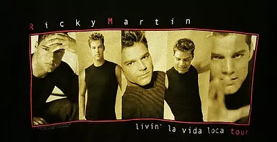 RICKY MARTIN PRE-OWNED Livin La Vida Loca Tour 1999 Size XL T-Shirt • $150