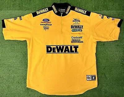 DeWALT Racing Matt Kenseth Jacket Team Caliber Vintage NASCAR Yellow Sz Large • $40