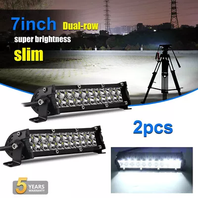 2x 7INCH 816W LED Work Light Bar Offroad Driving Lamp 4WD ATV Spot Flood SUV 6  • $39.29