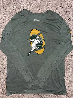 Green Bay Packers Team Issued Nike NFL Long Sleeve Shirt Sz L - RARE • $27