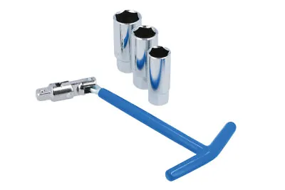 Tool T-Handle Spark Plug Socket Set 3/8 Drive 4pc 16mm 18mm 21mm • $15.94