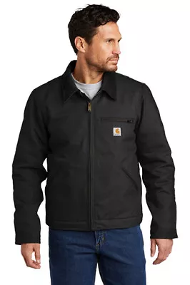 Carhartt Men's Duck Detroit Jacket Black Or Brown FREE SHIPPING • $125