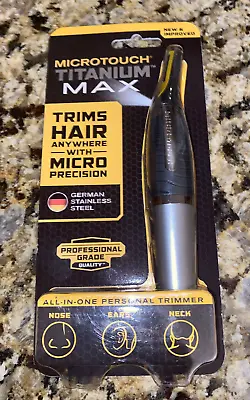 NIB Microtouch Titanium Max Precision Hair Trimmer  Nose Ears Neck  W/Battery • $10.99