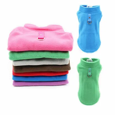 $9.49 • Buy Puppy Sweater Fleece Clothes Small Medium Pet Dog Warm Clothing Apparel Coat